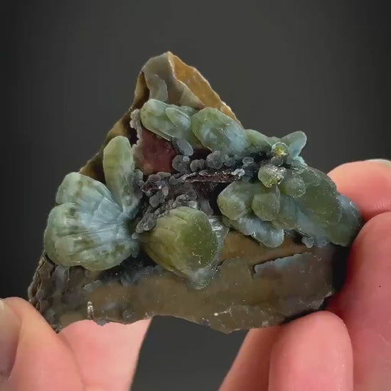 Plumbogummite | blue pyromorphite pseudomorph crystal, rare mineral specimen