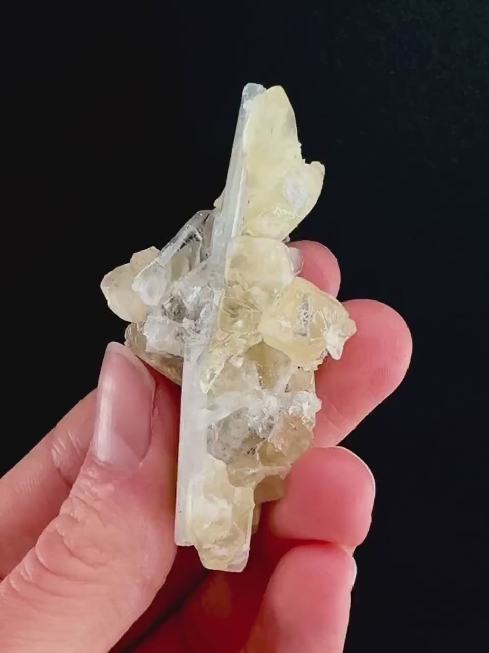 Blue Barite with Calcite (Illinois, USA) | barite specimen, baryte crystal