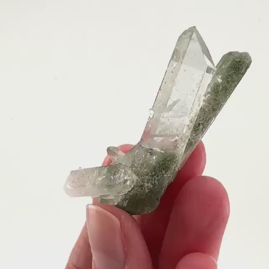 Chlorite Quartz | green phantom quartz crystal, mineral specimen