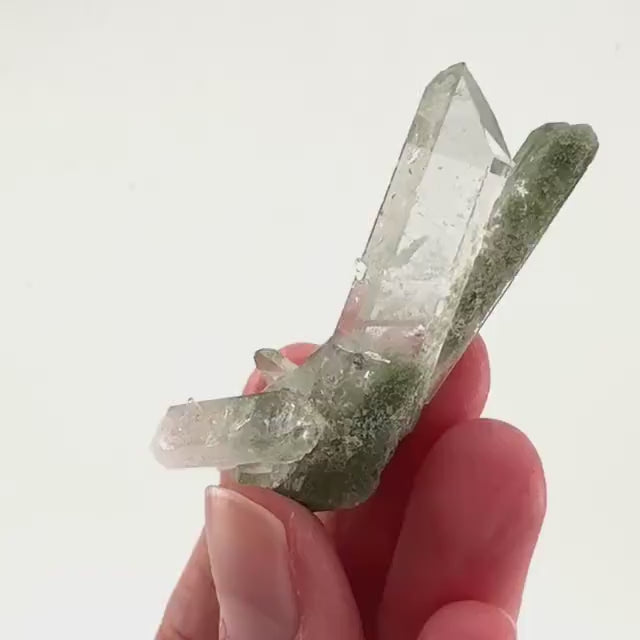 Chlorite Quartz | green phantom quartz crystal, mineral specimen