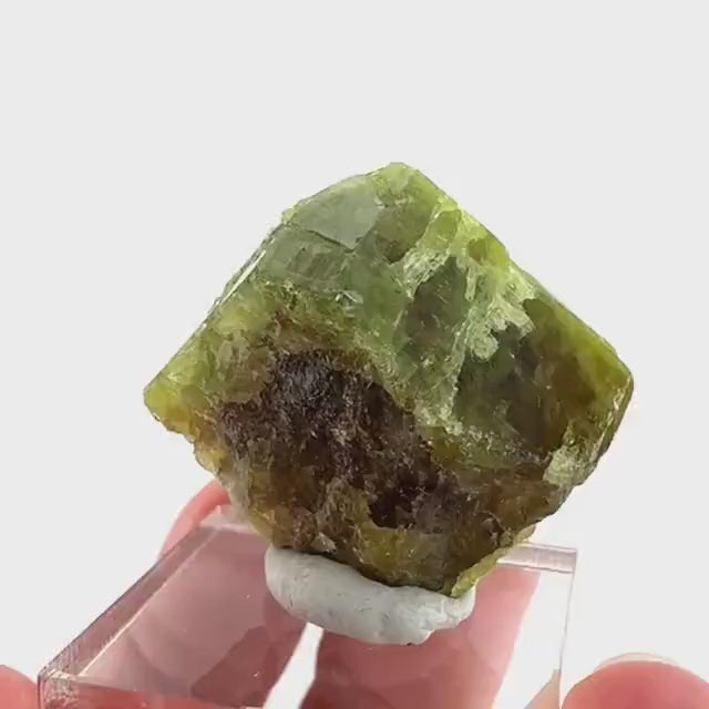 Andradite-Grossular Garnet | natural green crystal, raw mineral specimen from Mali