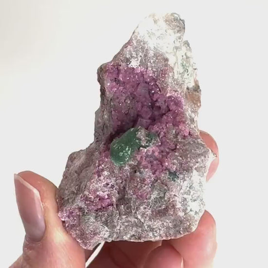 Sparkly Cobalto Calcite & Malachite Specimen (Congo), cobalto calcite, cobaltoan calcite, salrose