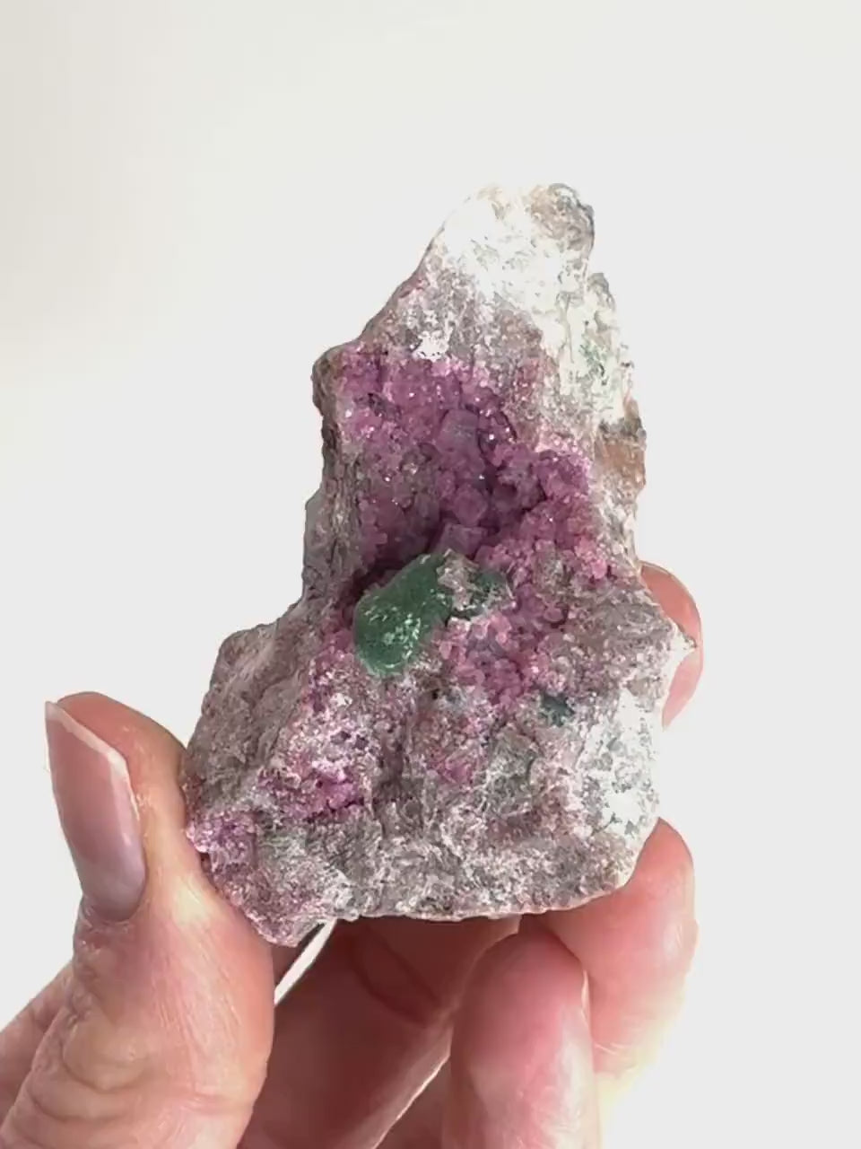 Sparkly Cobalto Calcite & Malachite Specimen (Congo), cobalto calcite, cobaltoan calcite, salrose
