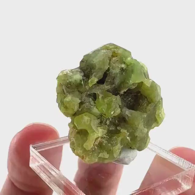 Andradite-Grossular Garnet | natural green crystal, raw mineral specimen from Mali