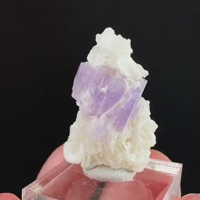 Purple Fluorapatite w/ Albite (Afghanistan) | fluorapatite crystal, natural purple apatite, mineral specimen