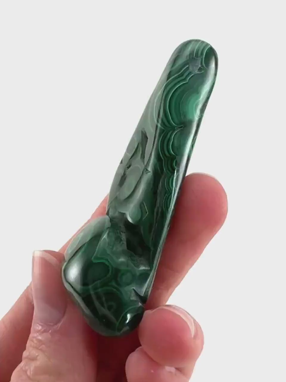Polished Malachite (DR Congo) | natural malachite, malachite freeform, malachite, mineral specimen