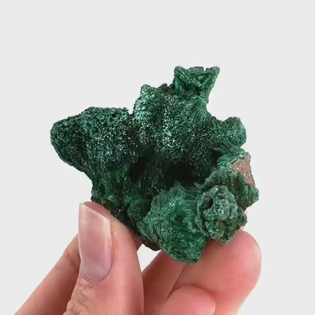 Fibrous Malachite (DR Congo) | raw green malachite crystal, mineral specimen