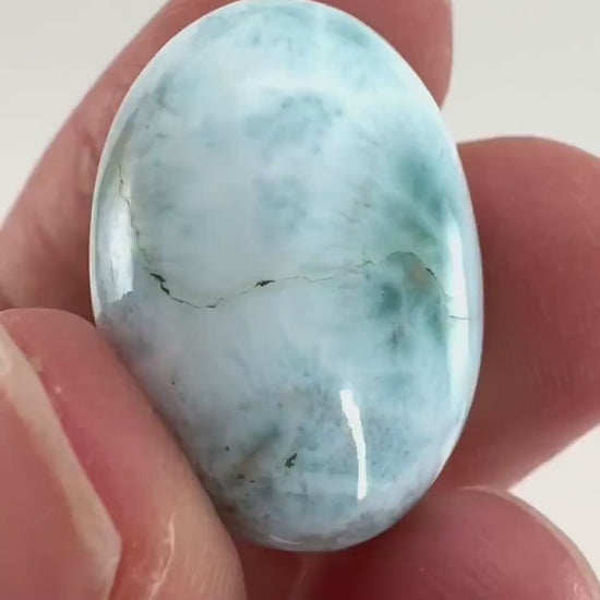 Larimar Cabochon, blue larimar cabochon, gemstone cabochon, larimar crystal, larimar cab, polished larimar
