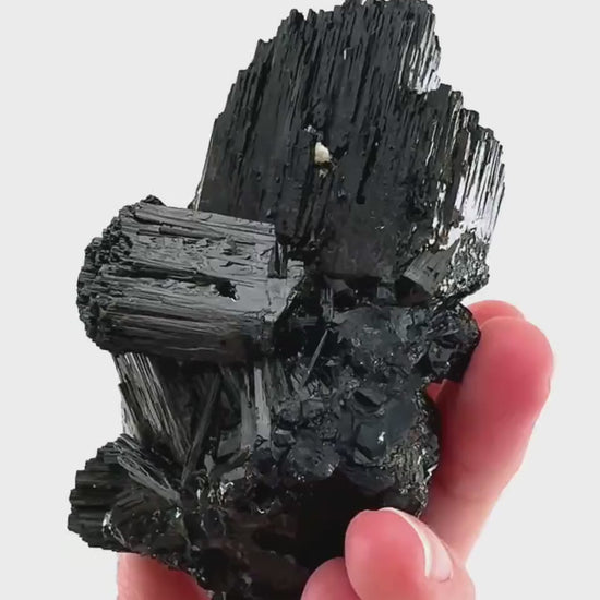 Raw Black Tourmaline Crystal Cluster | Namibia Protection Stone