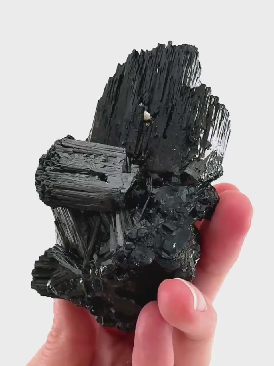 Raw Black Tourmaline Crystal Cluster | Namibia Protection Stone