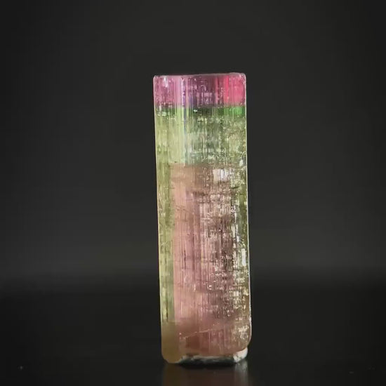 Watermelon Tourmaline | Green & Pink Bi-Color Elbaite Crystal, mineral specimen from Paprok