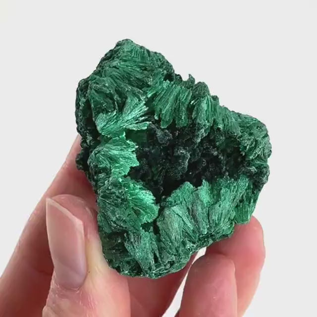 Fibrous Velvet Malachite Specimen (Congo), natural malachite, velvet malachite, malachite crystal