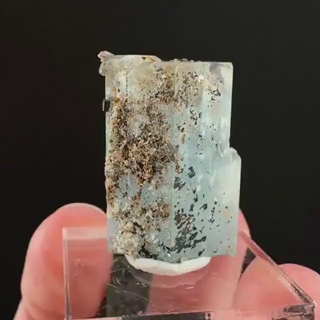 Beryl var. Aquamarine (Namibia) | natural aquamarine crystal, mineral specimen