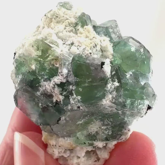 Fluorite (Erongo, Namibia) | fluorite cluster, green fluorite, fluorite, mineral specimen