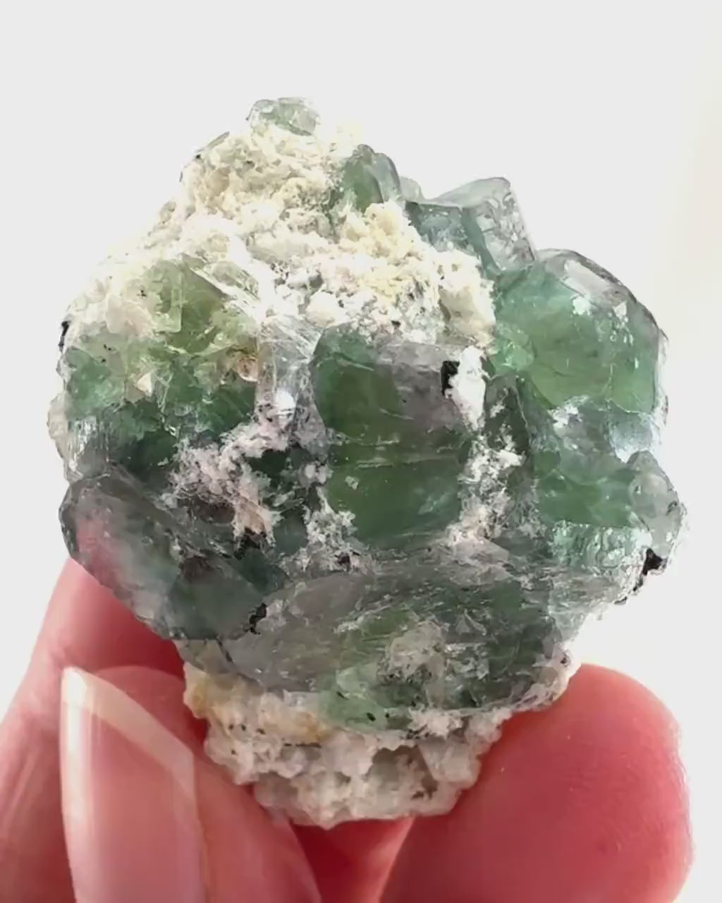 Fluorite (Erongo, Namibia) | fluorite cluster, green fluorite, fluorite, mineral specimen