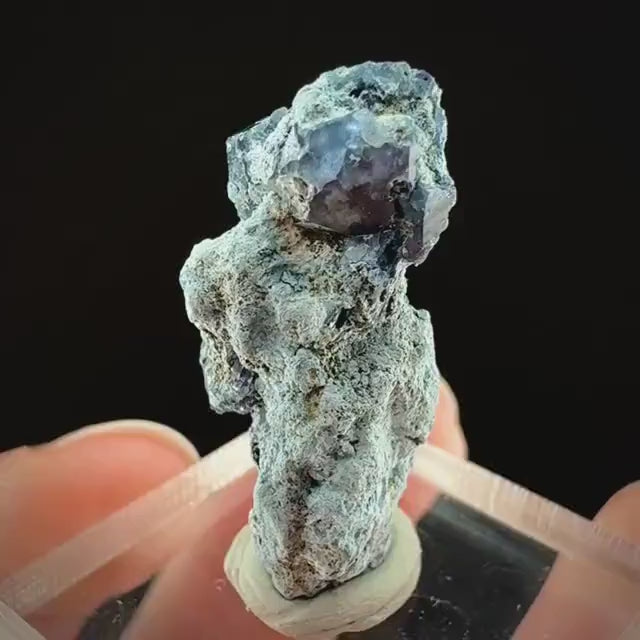 Benitoite on Matrix (California, USA) | UV reactive benitoite crystal, rare mineral specimen