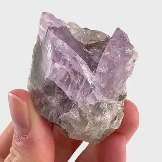 Lavender Kunzite (Pakistan), pink kunzite, spodumene, kunzite crystal, raw kunzite, mineral specimen