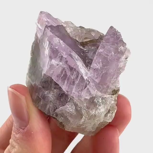 Lavender Kunzite (Pakistan), pink kunzite, spodumene, kunzite crystal, raw kunzite, mineral specimen