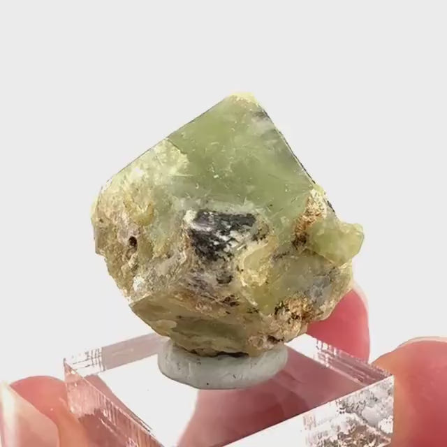 Andradite-Grossular Garnet | natural green crystal, raw mineral specimen from Mali
