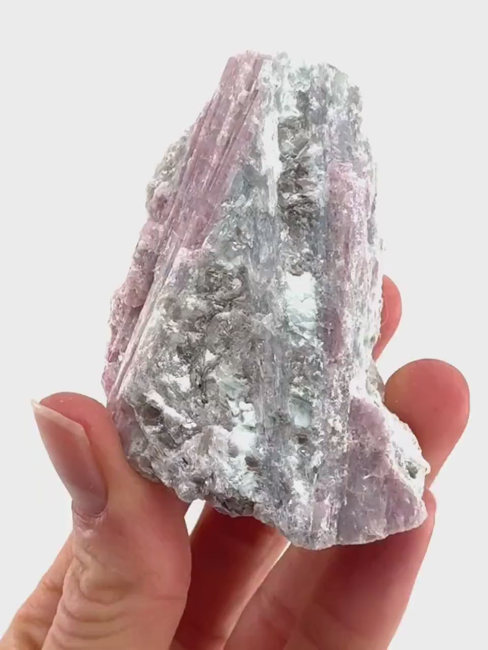 Pink Tourmaline with Lepidolite in Quartz (Namibia), raw tourmaline, rubellite, pink tourmaline, raw lepidolite