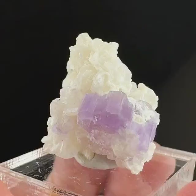 Purple Fluorapatite w/ Albite (Afghanistan) | fluorapatite crystal, natural purple apatite, mineral specimen
