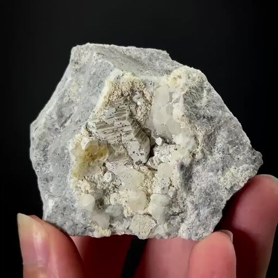 Weloganite | crystal cluster, rare mineral specimen from Canada