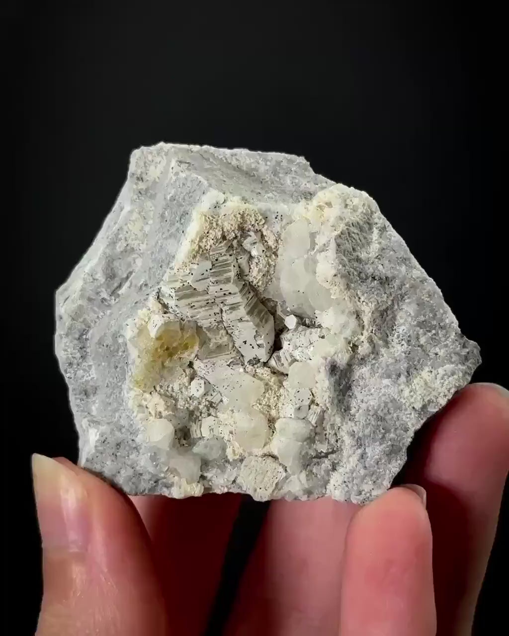 Weloganite | crystal cluster, rare mineral specimen from Canada