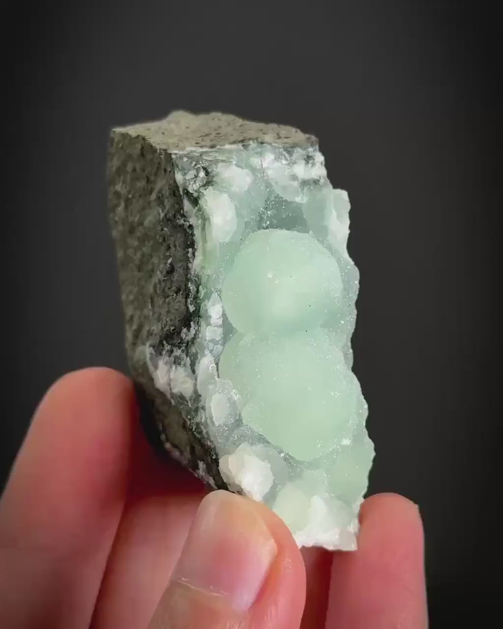 Prehnite w/ Apophyllite (Conneticut, USA) | Green Crystal, Rare Mineral Specimen
