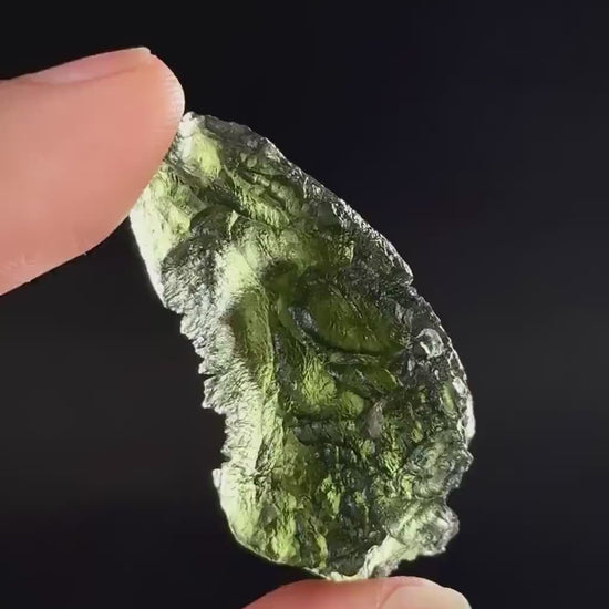 Genuine Raw Moldavite Specimen | Czech Tektite, 5.9g