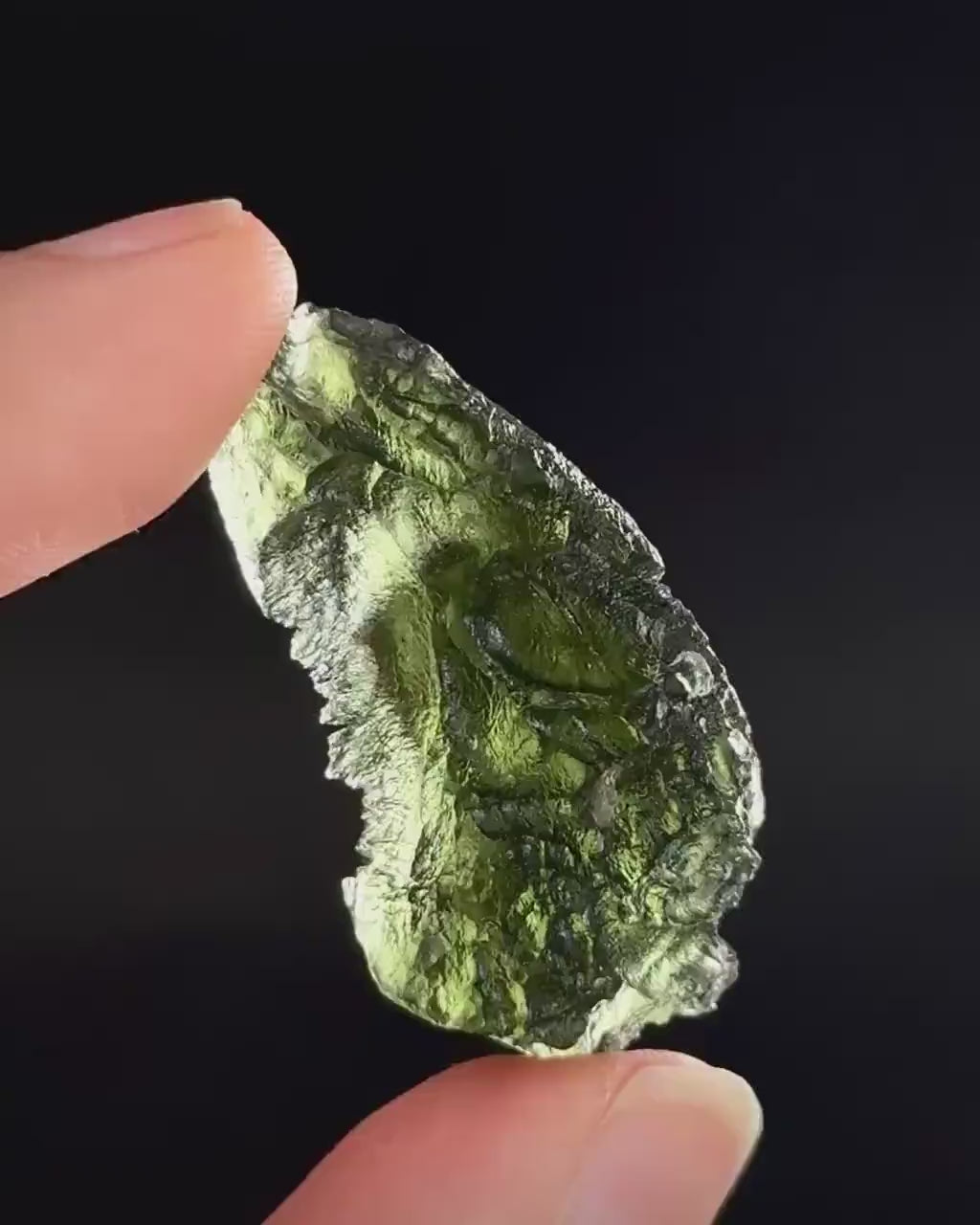 Genuine Raw Moldavite Specimen | Czech Tektite, 5.9g