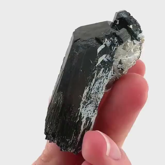 Black Tourmaline Crystal Cluster | Namibian Raw Schorl Protection Stone
