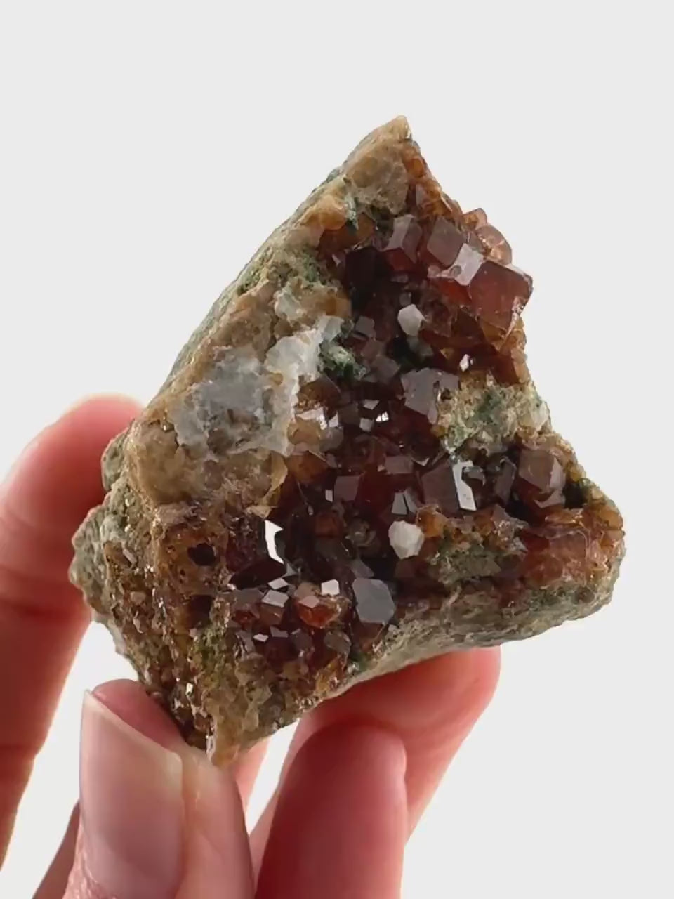 Spessartine Garnet (Pakistan) | orange garnet crystal, mineral specimen