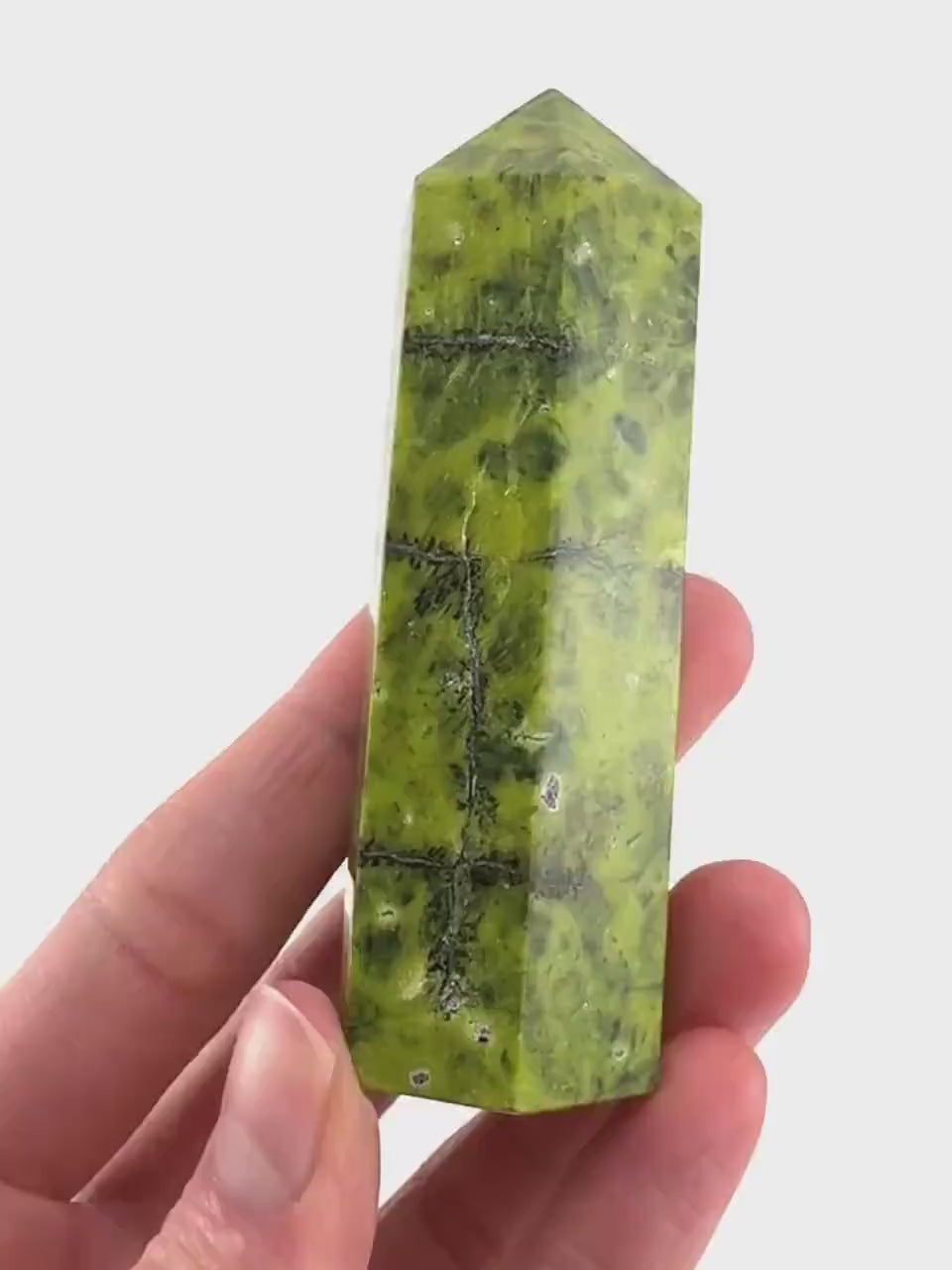 Atlantisite Crystal Point | Stichtite in Serpentine from Tasmania