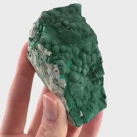 Botryoidal Malachite | raw green crystal, mineral specimen