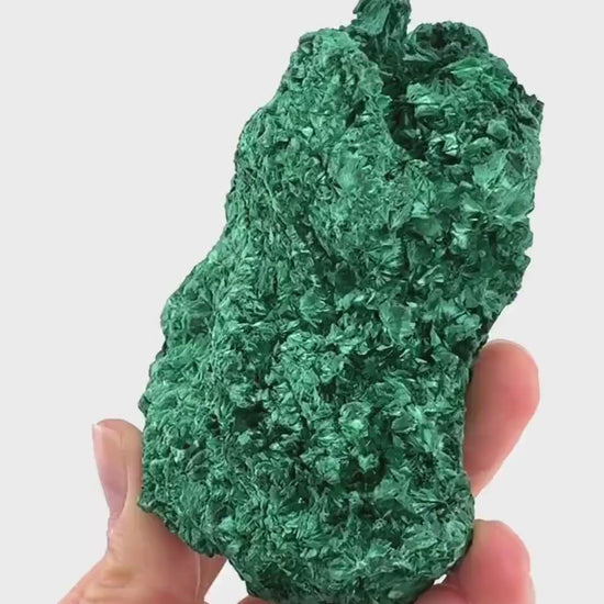 Fibrous Malachite (DR Congo) | raw green malachite crystal, mineral specimen