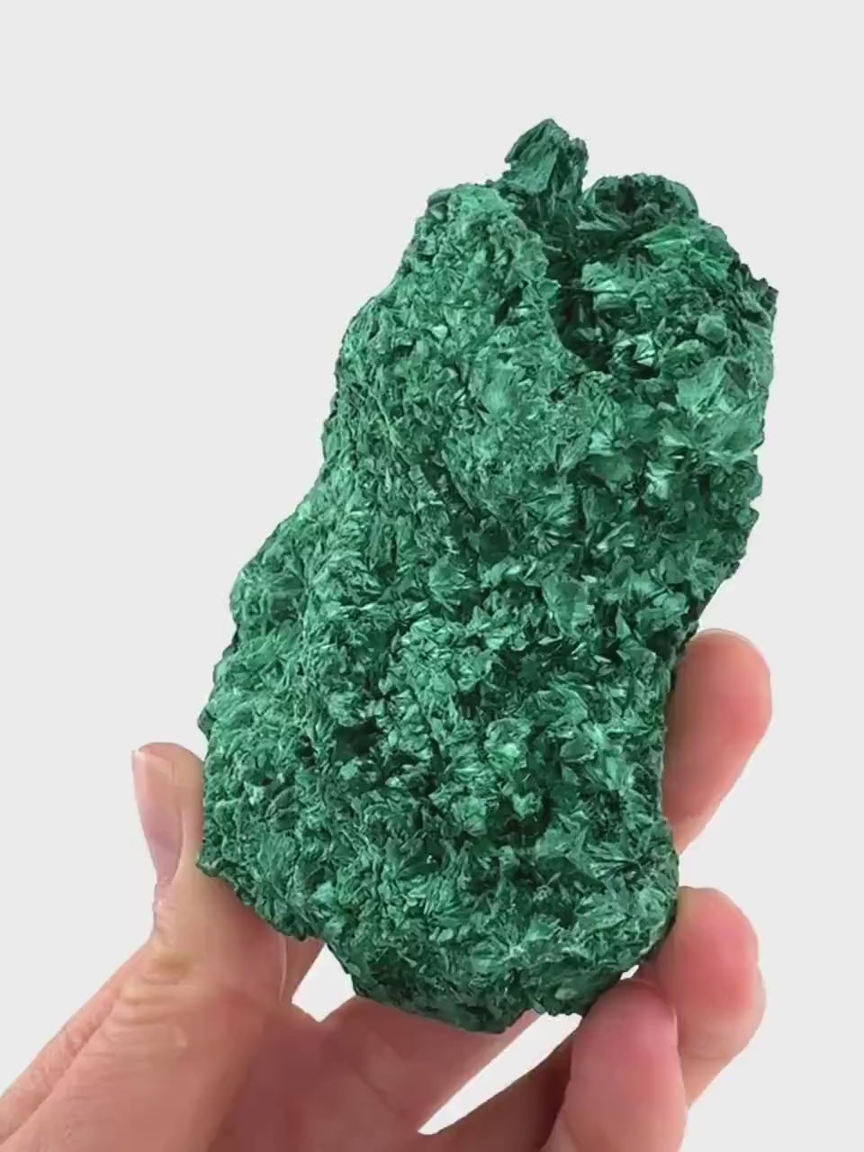 Fibrous Malachite (DR Congo) | raw green malachite crystal, mineral specimen