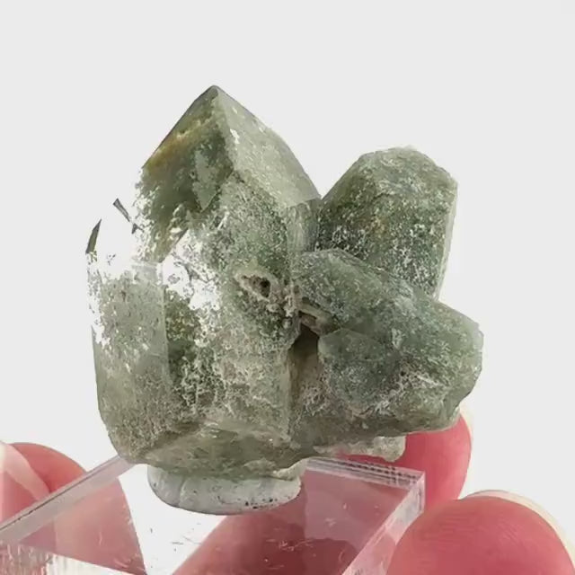 Chlorite Quartz (Pakistan) | green phantom quartz crystal, green chlorite quartz, mineral specimen