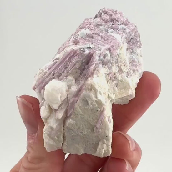 Pink Tourmaline in Quartz (Namibia), raw tourmaline, rubellite, pink tourmaline