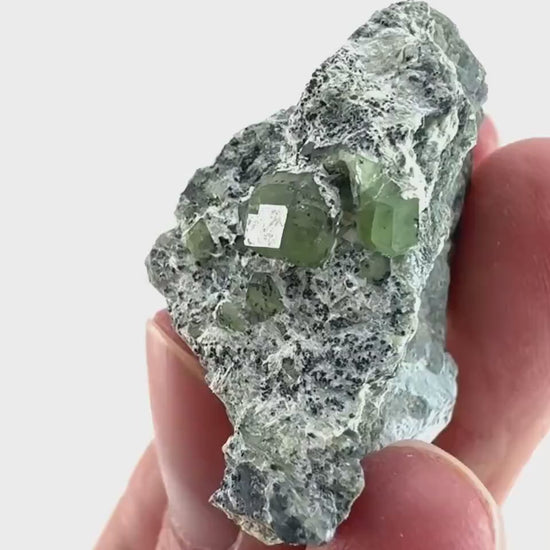 Demantoid Garnet on Matrix (Pakistan) | green garnet crystal, mineral specimen