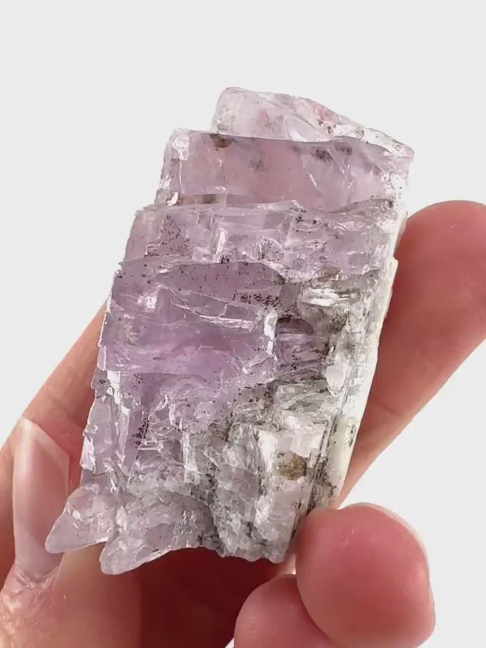Lavender Kunzite (Pakistan) | pink kunzite, spodumene, kunzite crystal, raw kunzite, mineral specimen