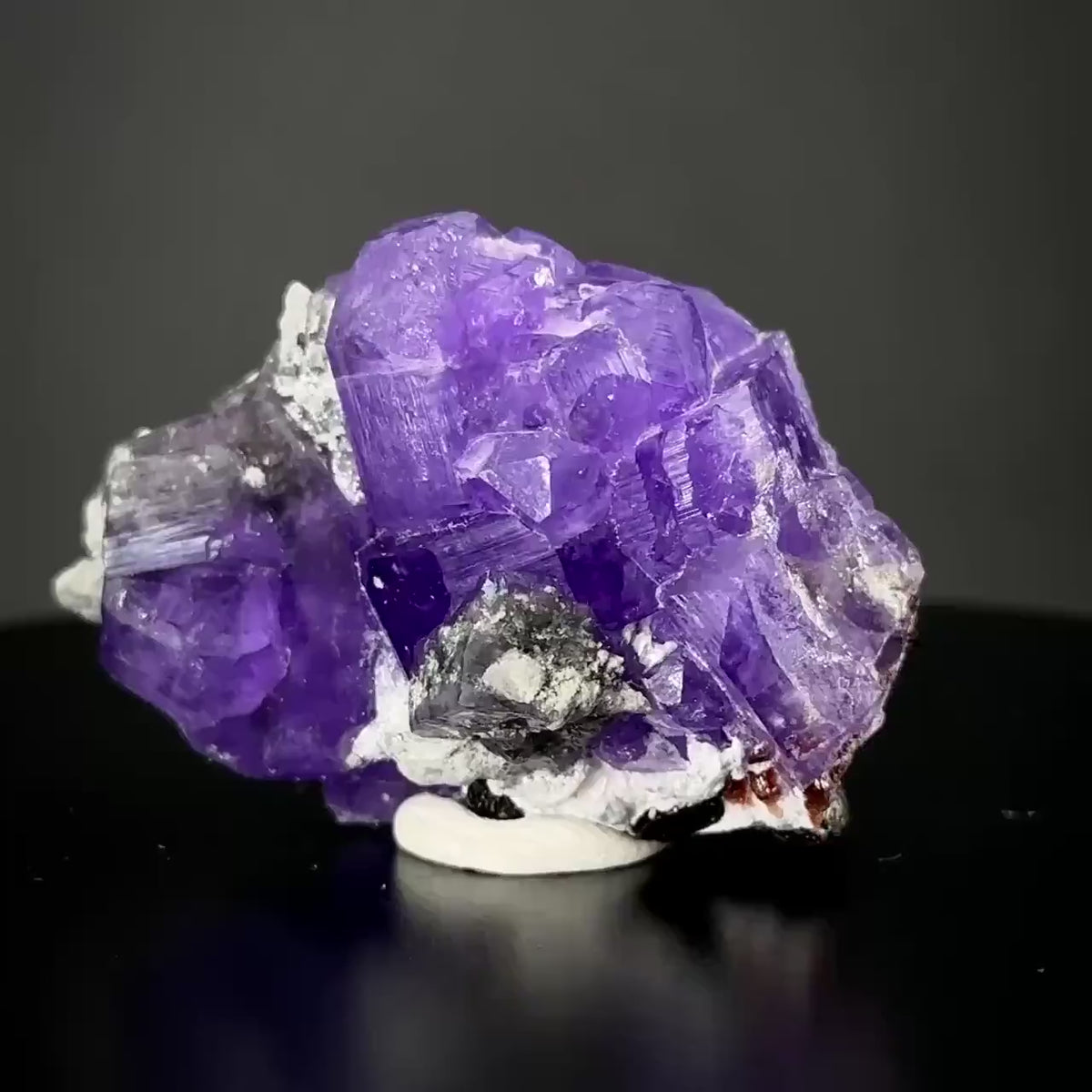 Coquimbite | purple crystal, rare mineral specimen from Italy