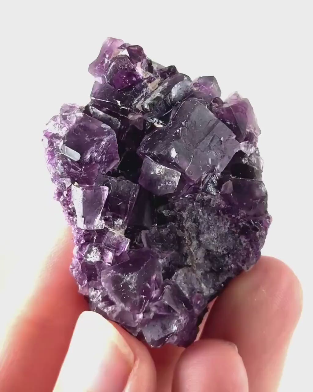 Okorusu Fluorite (Namibia) | purple fluorite cluster, raw fluorite crystal, mineral specimen