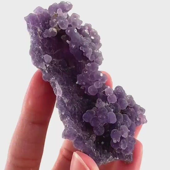Purple Grape Agate | botryoidal crystal cluster, mineral specimen from Indonesia