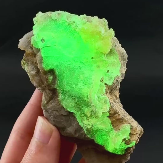 UV Reactive Hyalite Opal | Fluorescent Mineral Specimen from Namibia