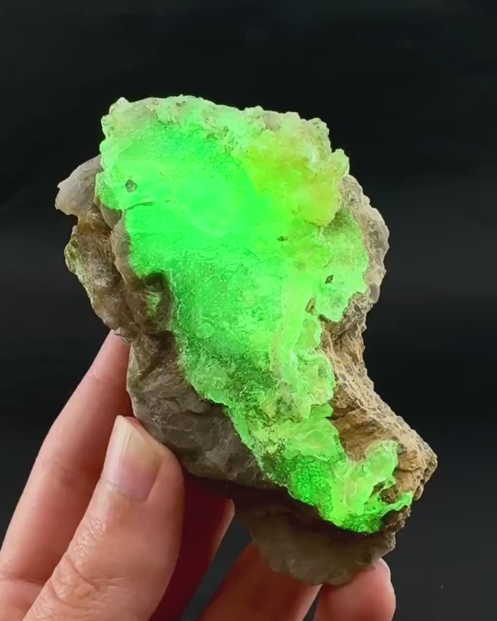 UV Reactive Hyalite Opal | Fluorescent Mineral Specimen from Namibia
