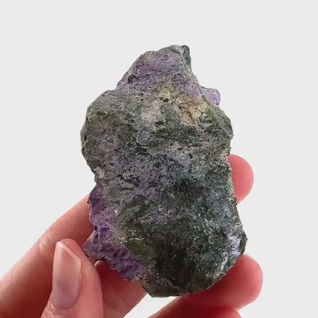 Stichtite | purple stichtite with serpentine, mineral specimen from South Africa