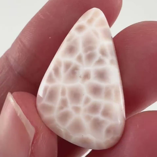 Pink Natrolite Gemstone Cabochon