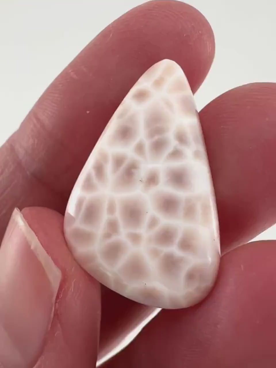 Pink Natrolite Gemstone Cabochon