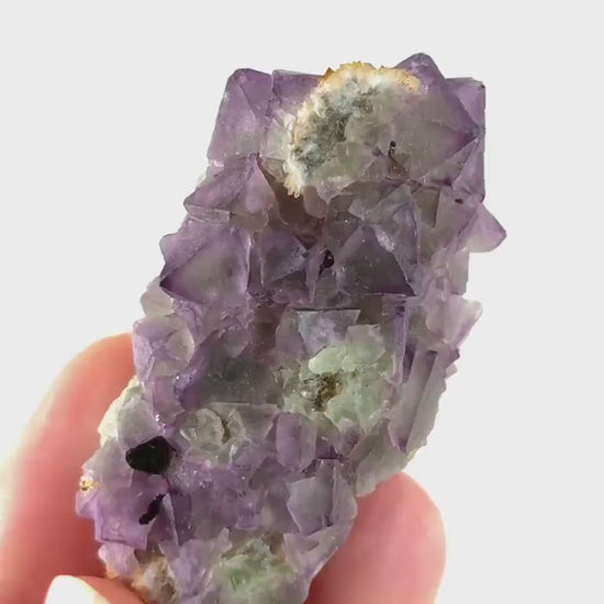 Okorusu Fluorite (Namibia) | purple fluorite cluster, raw fluorite crystal, mineral specimen