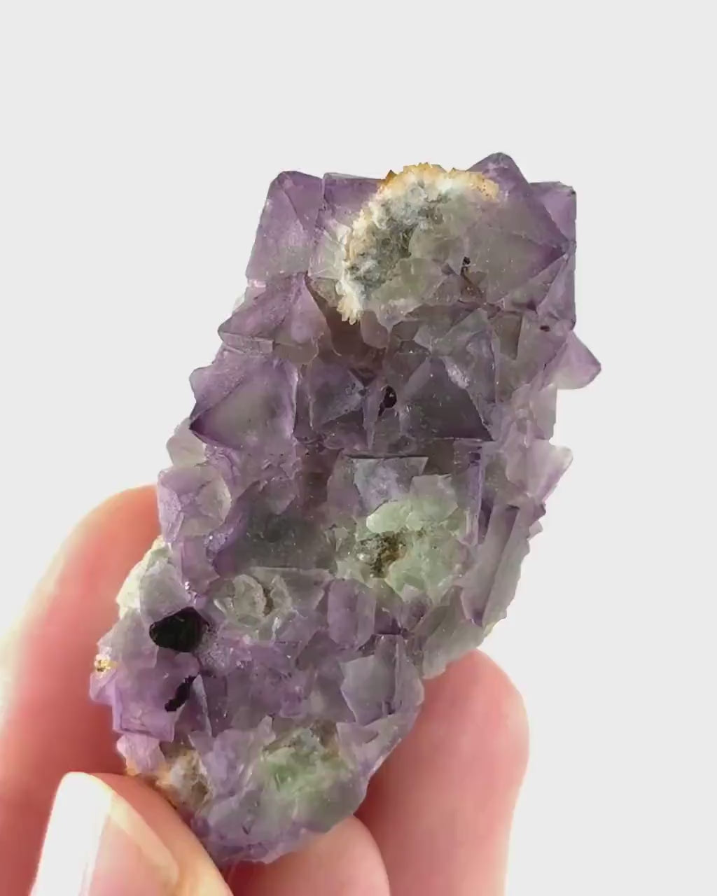 Okorusu Fluorite (Namibia) | purple fluorite cluster, raw fluorite crystal, mineral specimen
